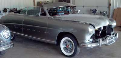 1951 Hudson convertible undergoing restoration at 21st Century Hudson